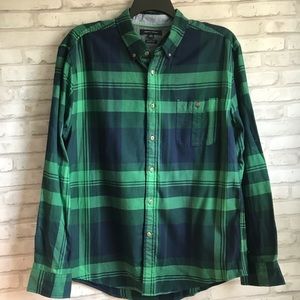 ❤️Tommy Hilfiger Blue & Green Button Down Shirt XL